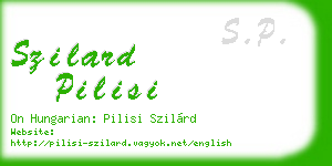 szilard pilisi business card