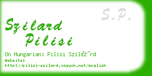 szilard pilisi business card